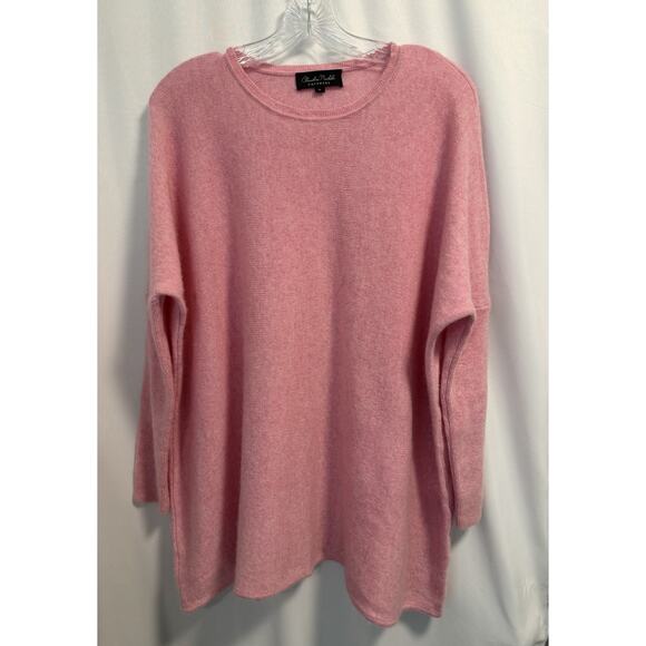 Claudia Nichole 100% Cashmere Crew Neck Tunic Sweater Pink - Size Medium - Picture 1 of 6